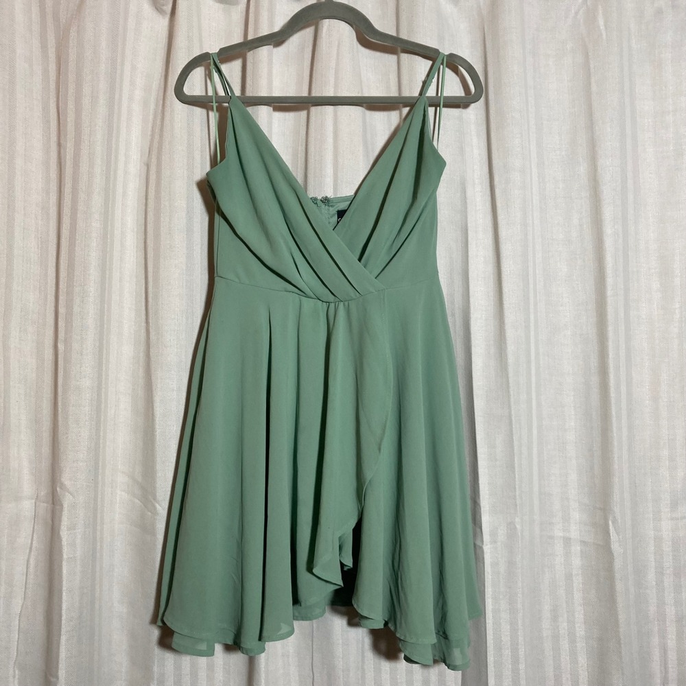 Windsor Sage Green Mini Dress